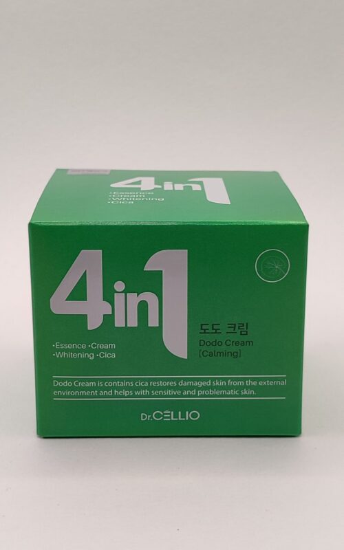 Успокаивающий крем для лица с центеллой азиатской 4в1 dr.cellio. 70 мл