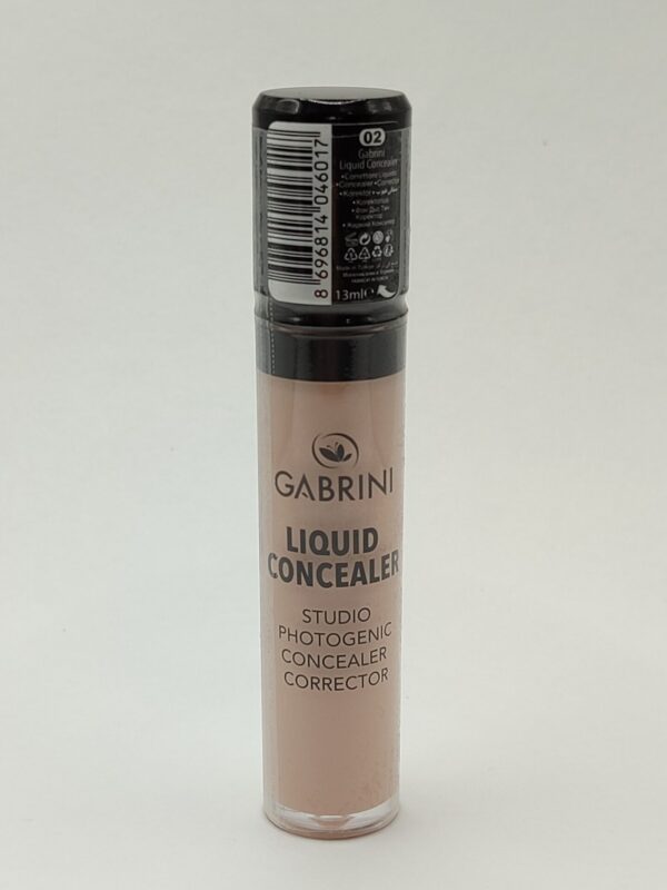 Консилер gabrini liquid concealer, spf 20, 02 warm vanilla, 6 мл