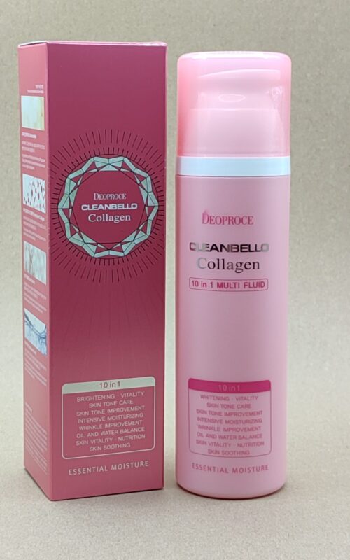 Многофункциональный флюид для лица 10в1 deoproce cleanbello collagen 10in1 multi fluid. 200мл