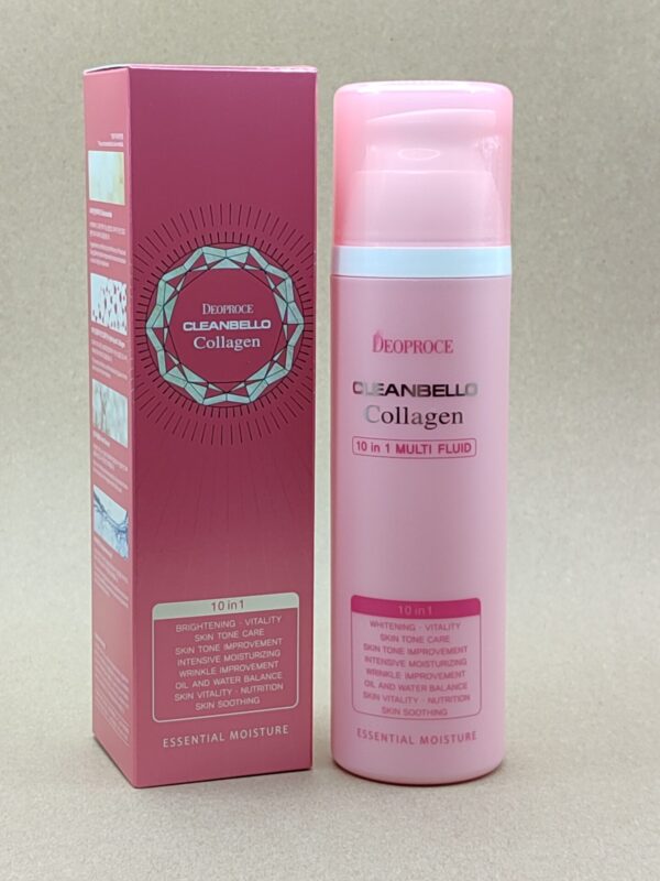 Многофункциональный флюид для лица 10в1 deoproce cleanbello collagen 10in1 multi fluid. 200мл