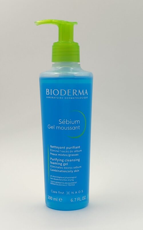 Гель для умывания жирной и проблемной кожи лица bioderma sebium. 200 мл