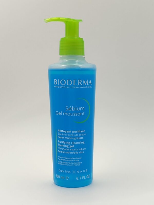 Гель для умывания жирной и проблемной кожи лица bioderma sebium. 200 мл