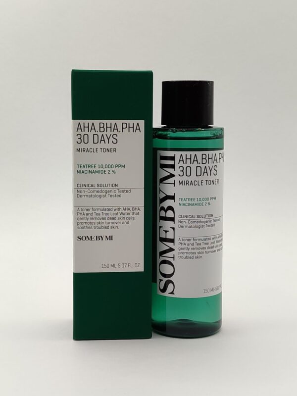 Кислотный очищающий тоник для проблемной кожи some by mi aha-bha-pha 30 days miracle toner. 150мл