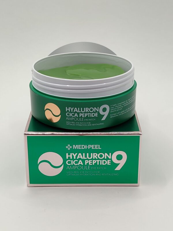 Гидрогелевые патчи с центеллой и пептидами hyaluron cica peptide 9 ampoule eye patch medi peel. 60шт