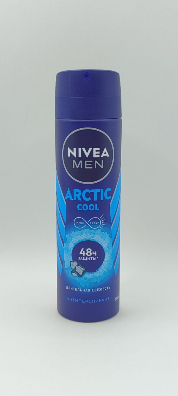 Дезодорант-антиперспирант спрей nivea men arctic cool с ароматом можжевельник 150 мл