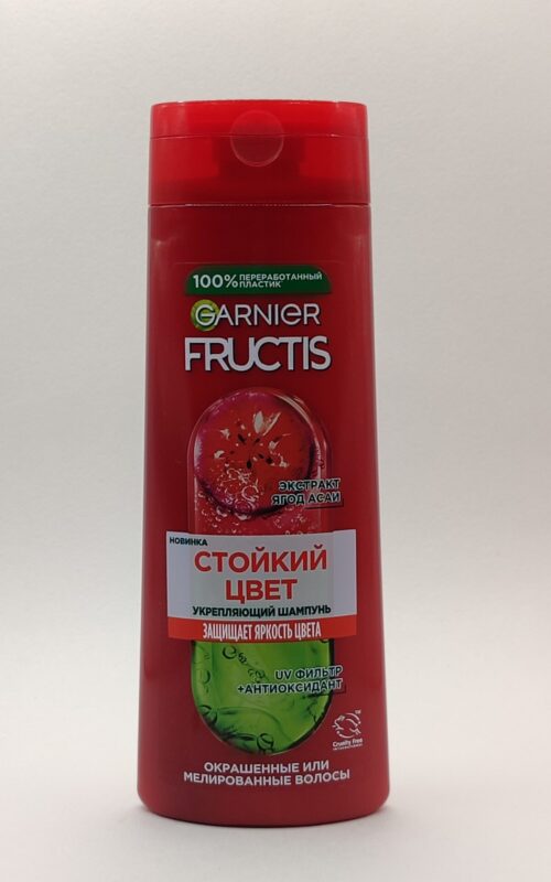 Шампунь для окрашенных или мелированных волос «garnier fructis» стойкий цвет 400 мл