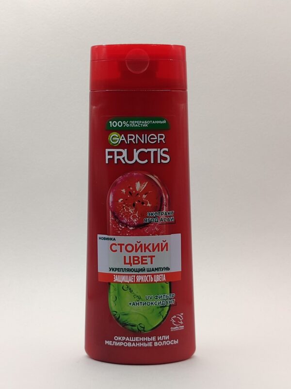 Шампунь для окрашенных или мелированных волос "garnier fructis" стойкий цвет 400 мл