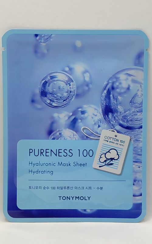 Тканевая маска с гиалуроновой кислотой tony moly pureness 100 hydrating hyaluronic acid mask sheet.