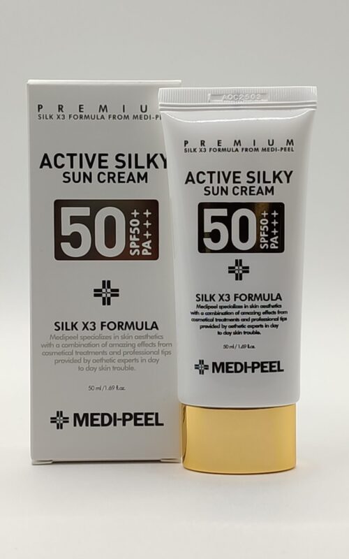 Солнцезащитный крем medi-peel active silky sun cream spf50+/pa+++ 50 мл