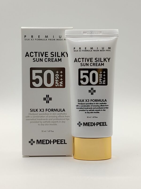 Солнцезащитный крем medi-peel active silky sun cream spf50+/pa+++ 50 мл