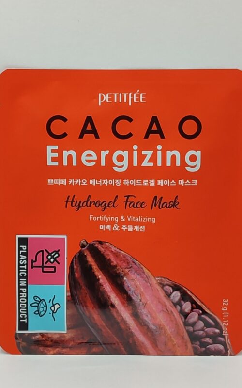 Гидрогелевая маска для лица petitfee cacao energizing hydrogel. 1шт