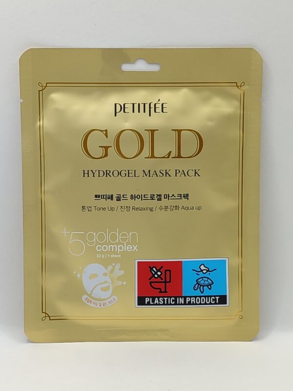Гидрогелевая маска для лица с золотом petitfee gold hydrogel mask