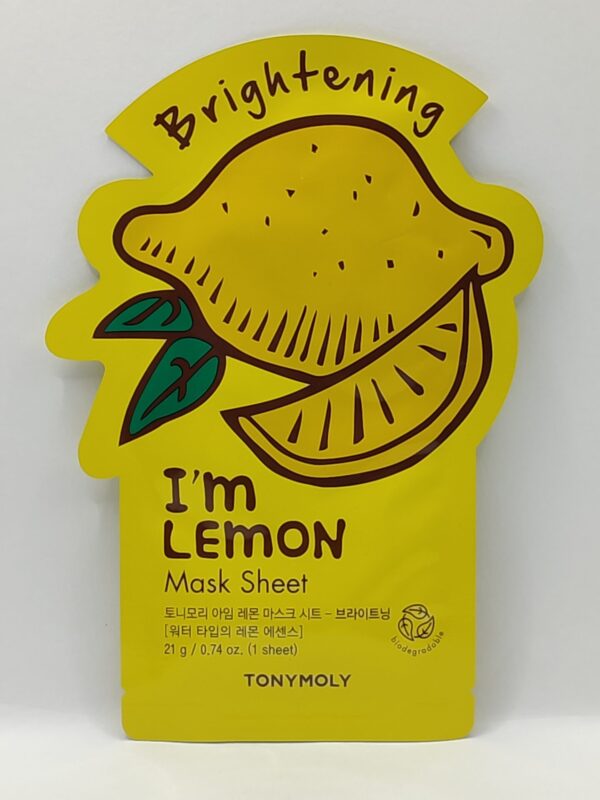 Тканевая маска для лица tony moly i’m real lemon mask sheet brightening