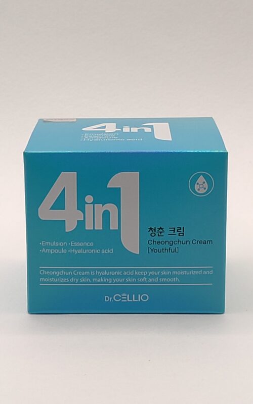 Крем для лица с гиалуроновой кислотой dr.cellio 4in1 cheongchun hyaluronic acid cream. 70мл
