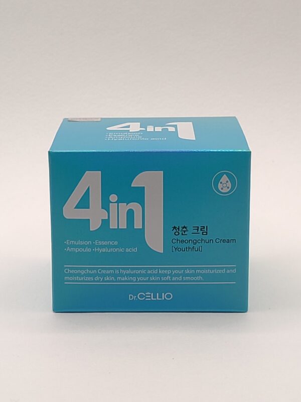 Крем для лица с гиалуроновой кислотой dr.cellio 4in1 cheongchun hyaluronic acid cream. 70мл