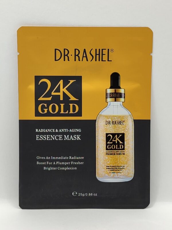 Тканевая маска для лица dr. rashel 24k gold radiance & anti aging essence mask