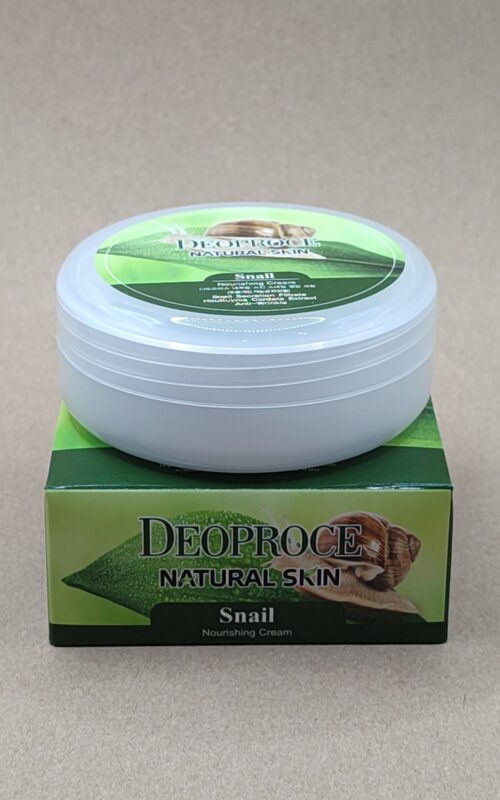 Питательный крем для лица и тела с муцином улитки deoproce natural skin snail nourishing cream. 100мл