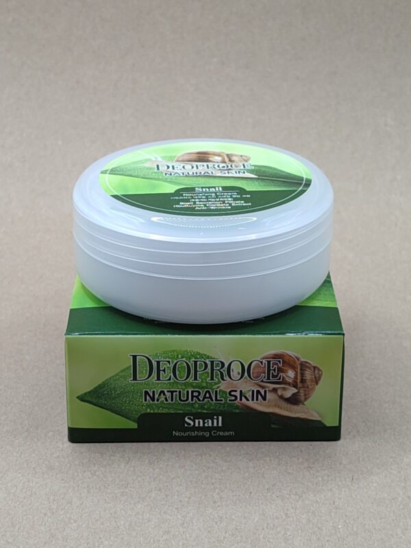 Питательный крем для лица и тела с муцином улитки deoproce natural skin snail nourishing cream. 100мл