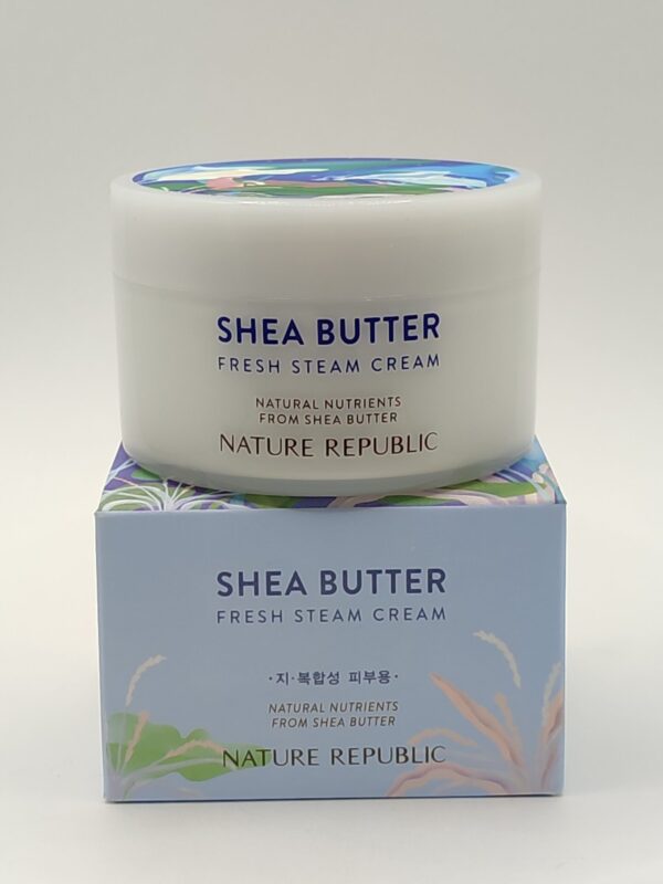Крем для жирной и комбинированной кожи лица nature republic shea butter steam с маслом ши 100мл