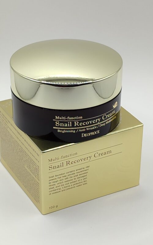 Разглаживающий крем с муцином улитки deoproce snail recovery cream. 100мл
