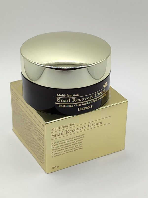 Разглаживающий крем с муцином улитки deoproce snail recovery cream. 100мл
