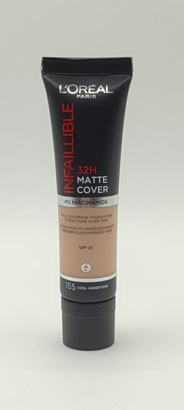 Тональный крем l'oreal paris infaillible 32h spf25 matte tube 155 natural rose 30 мл