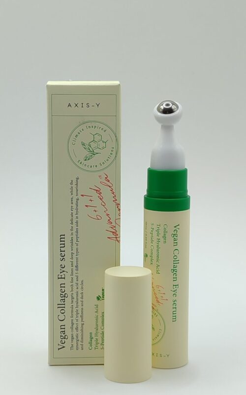 Сыворотка для век пептидная с массажным аппликатором axis-y vegan collagen eye serum 10 мл