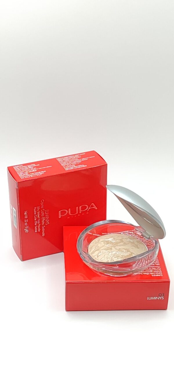 Пудра для лица pupa luminys silky baked face powder №01 тон светлый бежевый 9 г