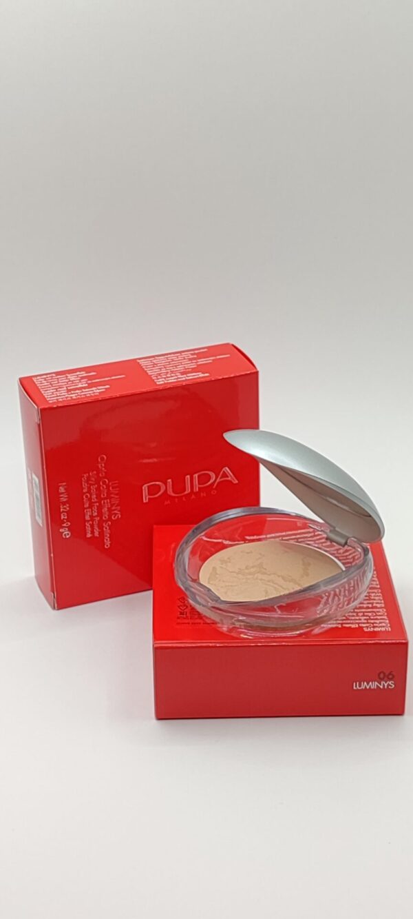 Пудра для лица компактная запеченная pupa luminys silky baked face powder №06 тон бисквит 9 г