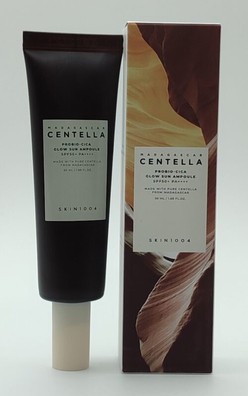 Солнцезащитный крем skin1004 madagascar centella probio-cica glow sun ampoule spf50+ pa++++ 50 мл