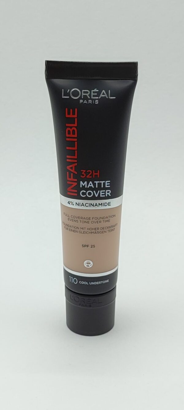 Тональный крем l'oreal paris infaillible 32h spf25 matte tube 110 rose vanilla 30 мл