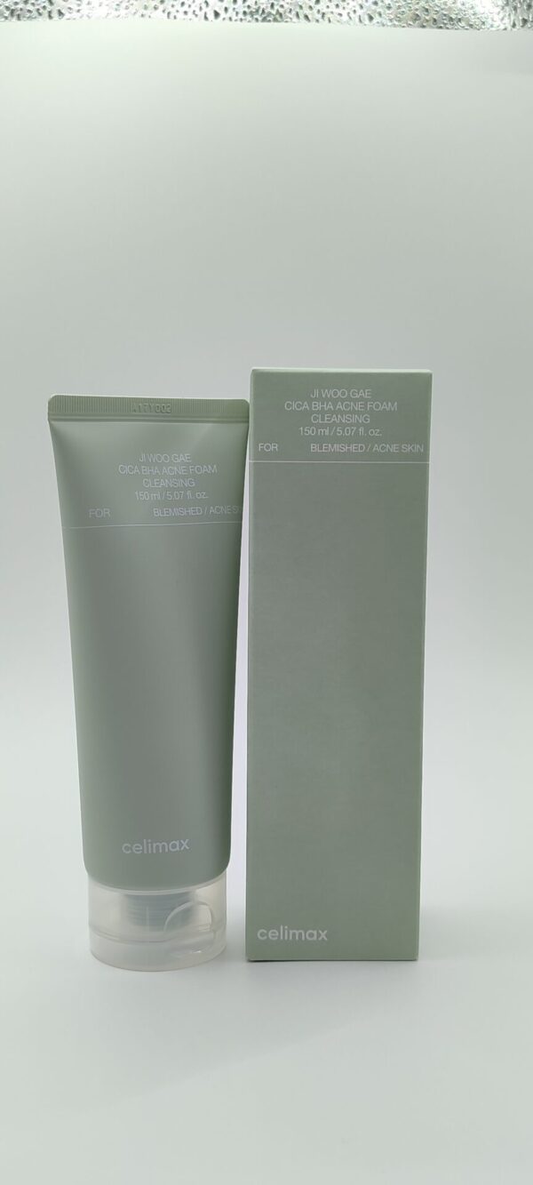 Пенка очищающая с bha-кислотой и центеллой celimax ji woo gae cica bha acne foam cleansing 150 мл