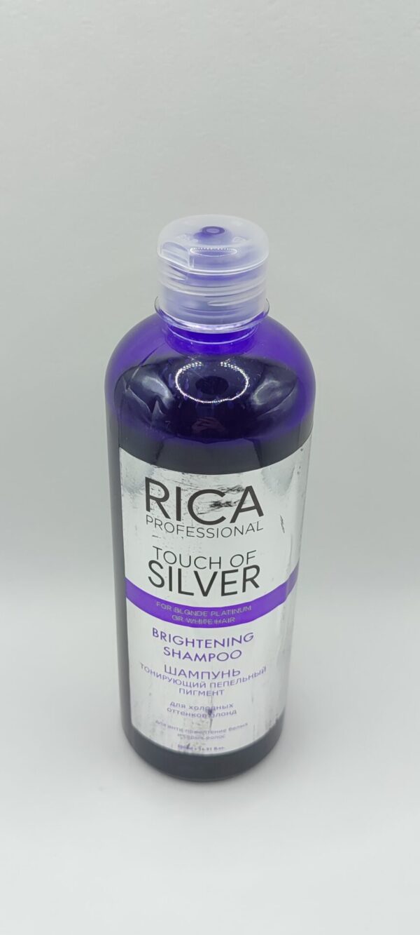 Тонирующий шампунь для блондинок rica professional touch of silver. 500 мл