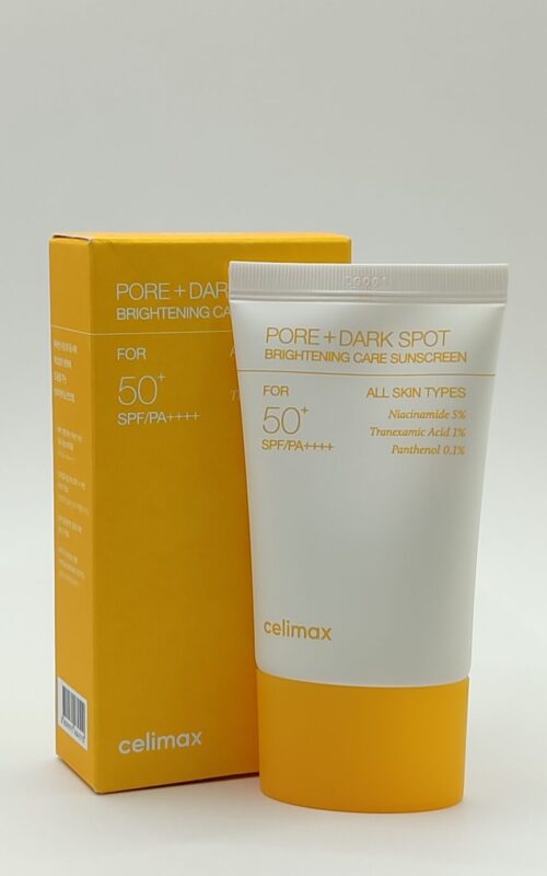 Солнцезащитный осветляющий крем celimax pore+dark spot brightening care sunscreen spf50+ pa++++ 50 мл