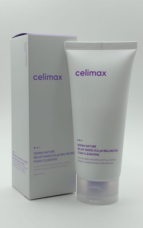 Пенка слабокислотная очищающая celimax derma nature relief madecica ph balancing foam cleansing 150 мл