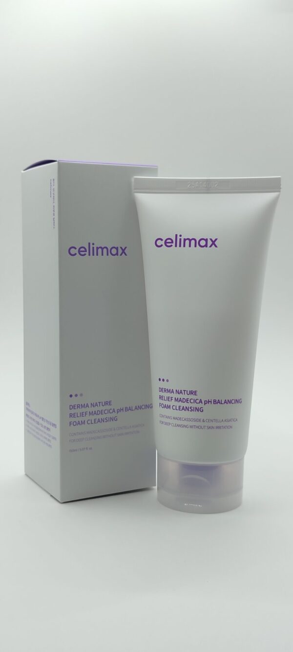 Пенка слабокислотная очищающая celimax derma nature relief madecica ph balancing foam cleansing 150 мл
