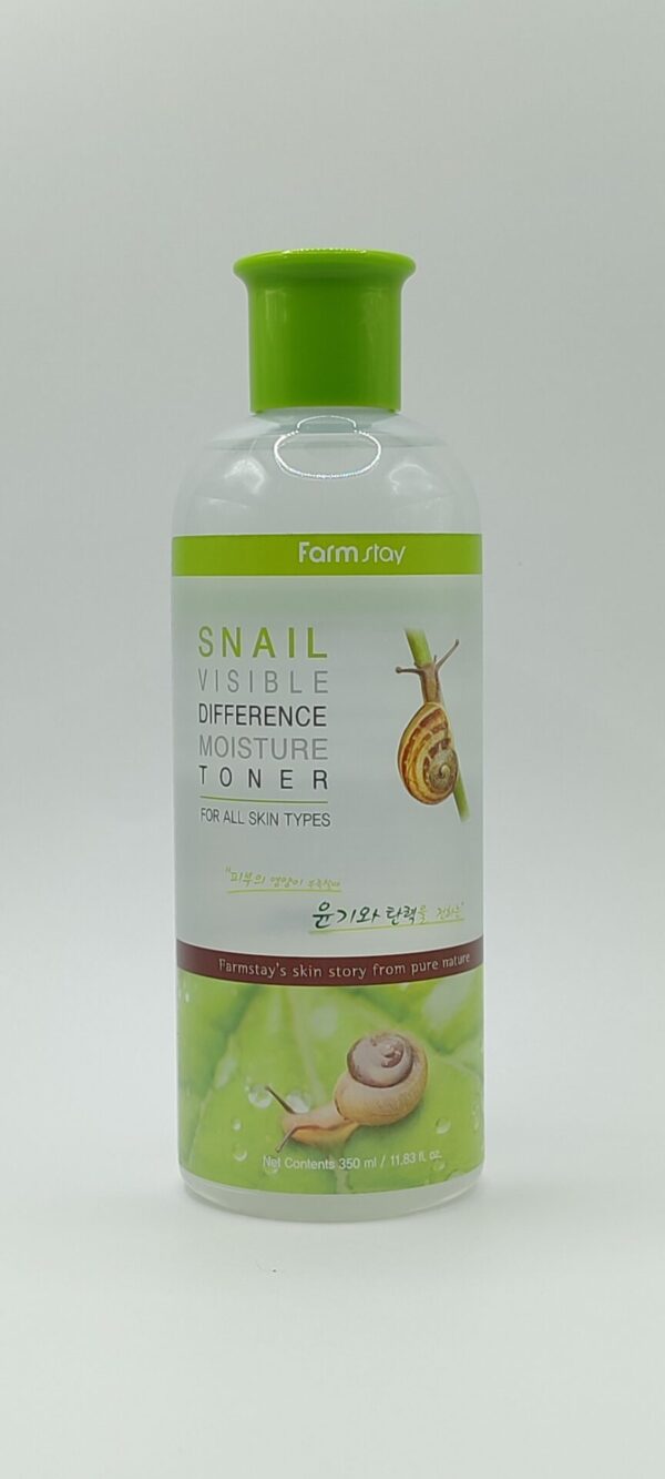 Тонер для лица с экстрактом улитки farmstay snail visible difference moisture toner. 350мл
