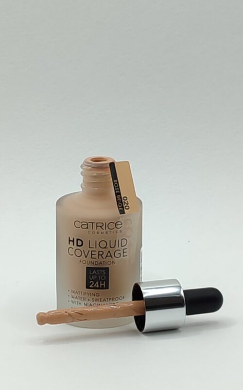Тональная основа catrice hd liquid coverage foundation,020 rose beige розовый беж 30 мл