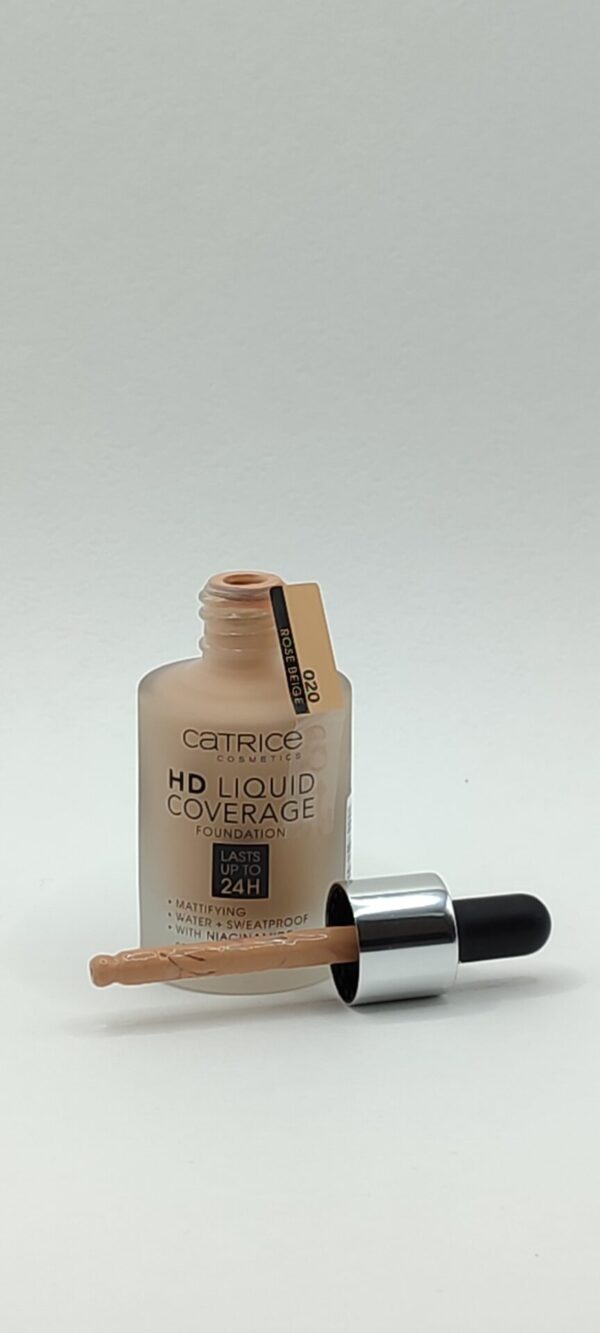 Тональная основа catrice hd liquid coverage foundation,020 rose beige розовый беж 30 мл