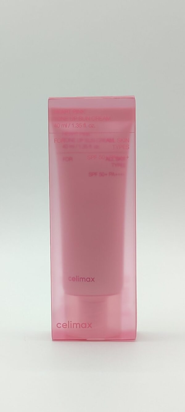 Солнцезащитный крем для сияния и выравнивания кожи celimax heart pink tone up sun cream spf50+ pa++++