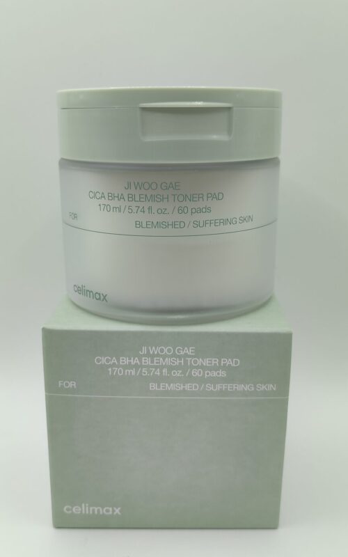 Тонер-пэды celimax успокаивающие для проблемной кожи с bha-кислотами ji woo gae cica bha blemish toner pad 170ml (60 шт)