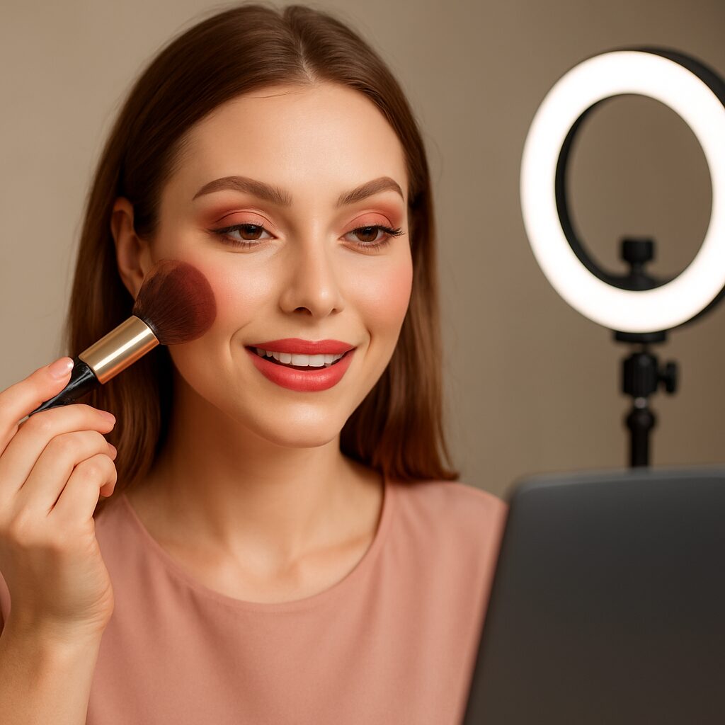Макияж для онлайн-собеседования: особенности макияжа для камеры