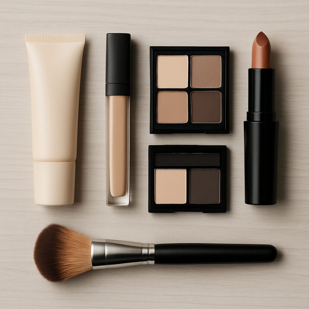 Минимальный набор косметики для макияжа в офис